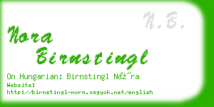 nora birnstingl business card